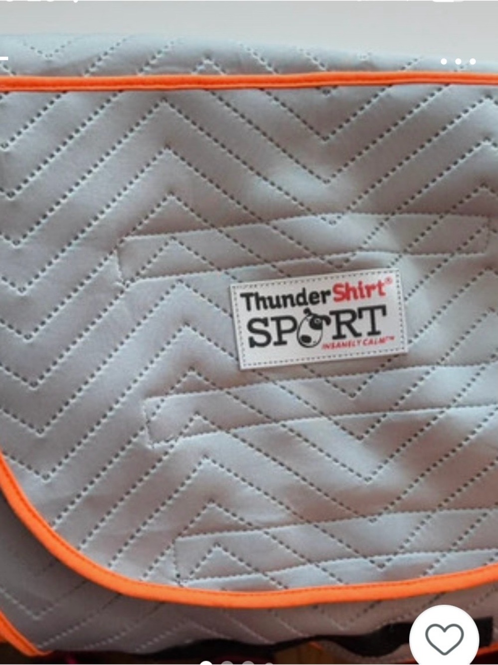 Thundershirt Sport for large dog - Gray with Orange Trim